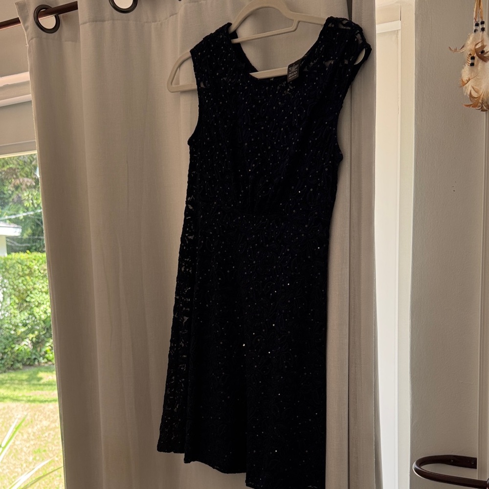 INC International Concepts Elegant Black Lace Mini Dress